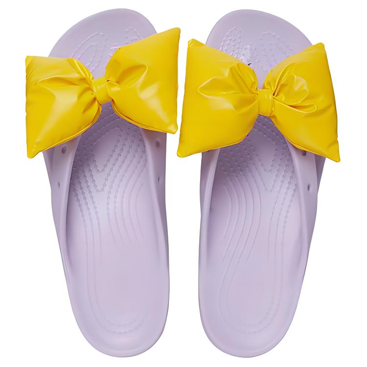 Crocs Классические шлепанцы с бантом Cloud Женская обувь Фиолетовый 210182-530