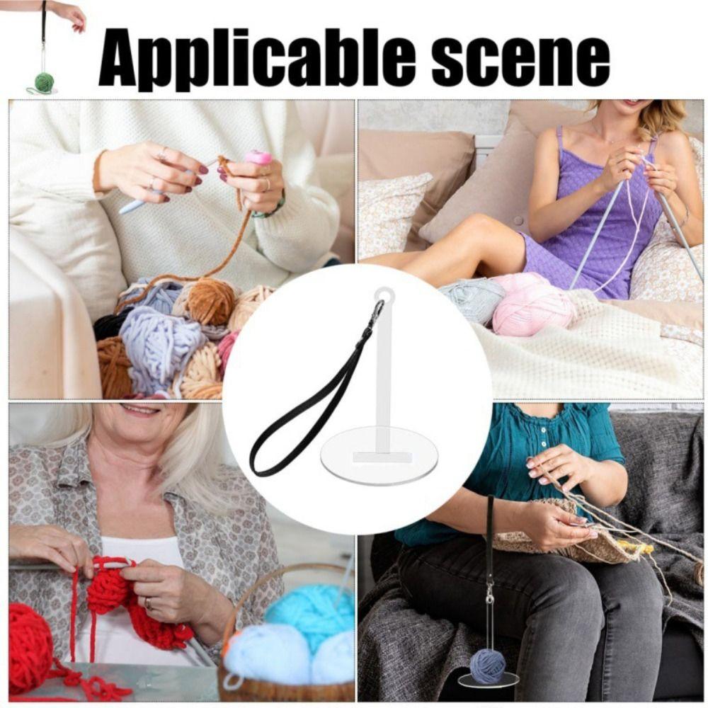 Акриловый органайзер для пряжи Предотвращает запутывание пряжи Стойка для хранения вязальной пряжи Портативный держатель для мотков пряжи