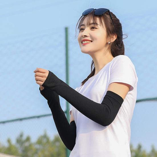 Yousheng 2 пары нарукавников с защитой от ультрафиолета, однотонные, высокоэластичные, супер мягкие, дышащие, впитывающие пот, быстросохнущие, спортивные нарукавники для занятий спортом на открытом воздухе