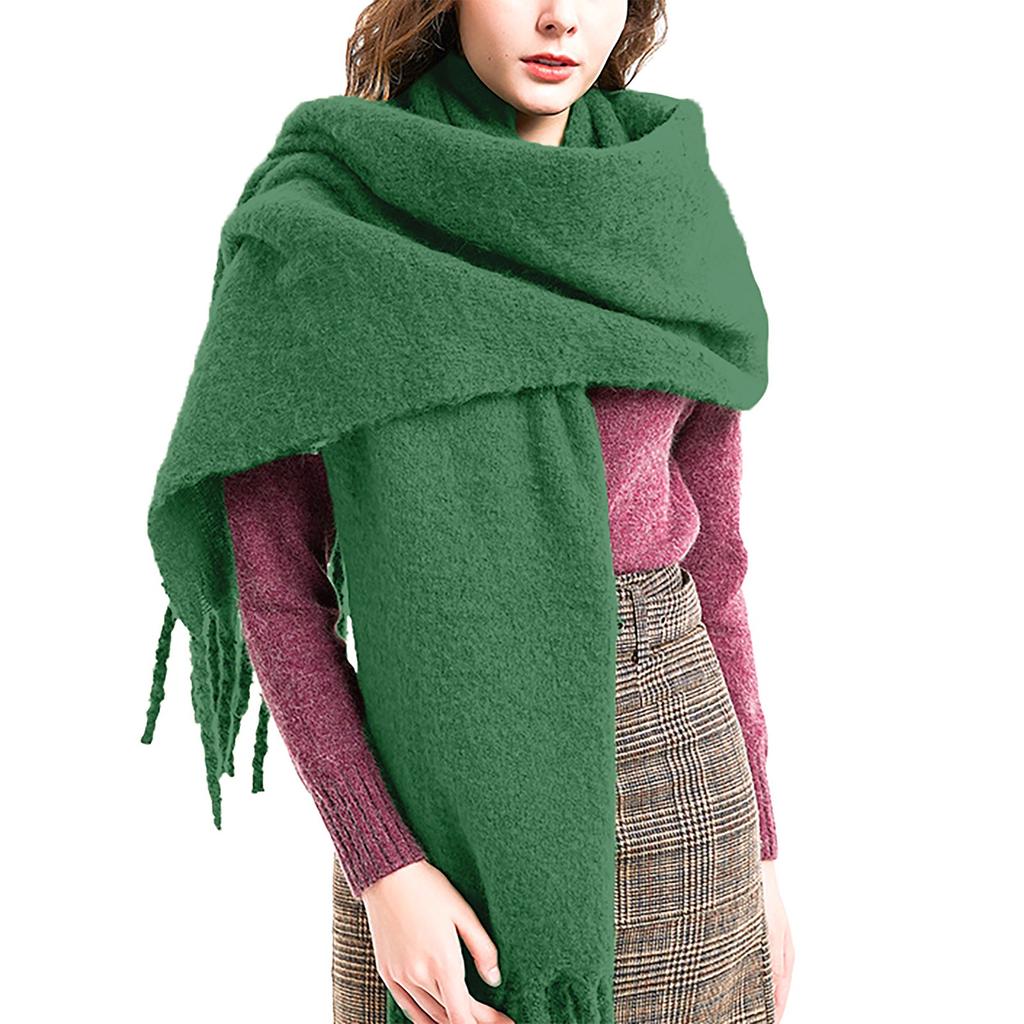 Women's And Winter Christmas Fashion Warm Casual Solid Color Long Scarf