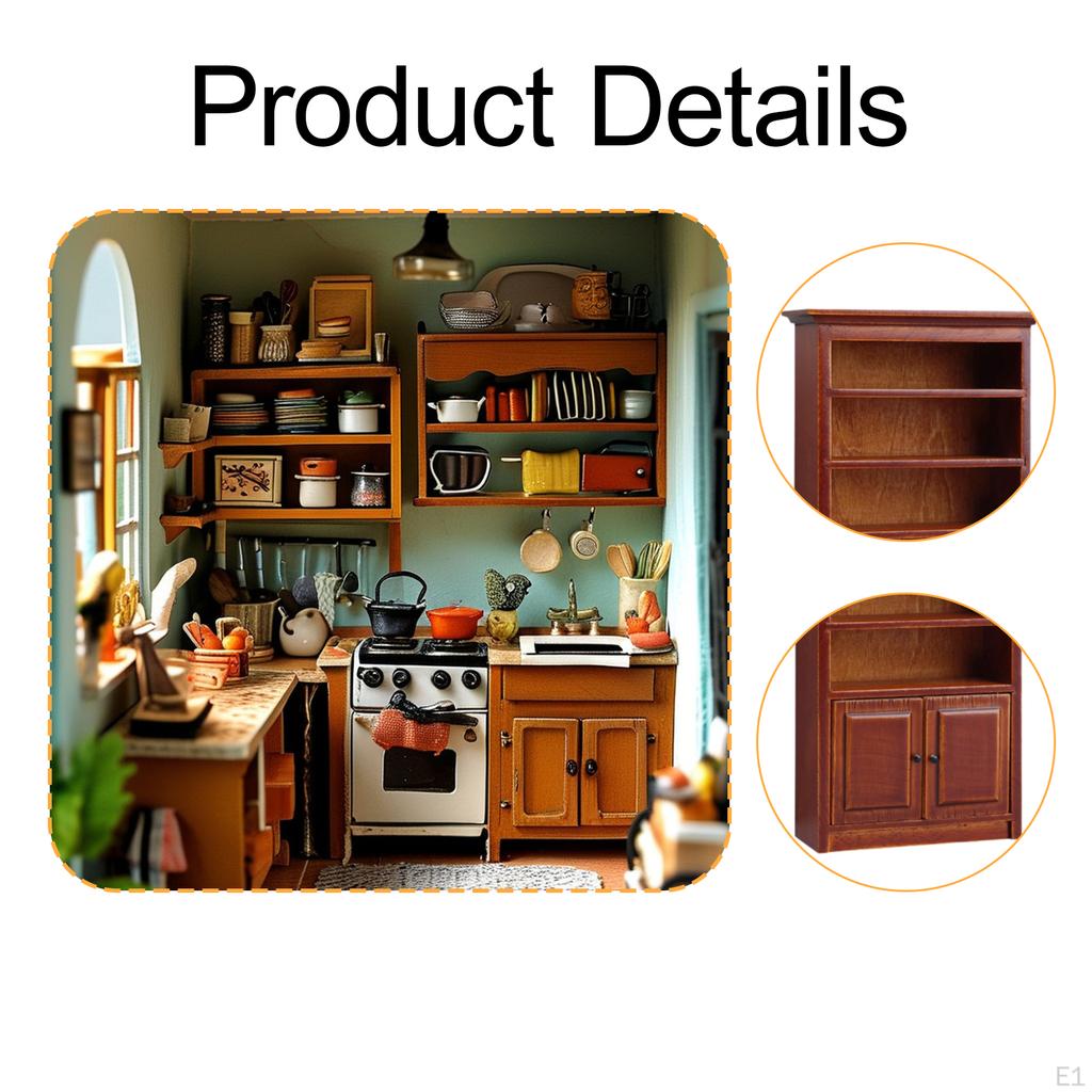 1:12 Кукольный домик Миниатюрная мебель Шкаф Игрушка для притворства Книжный шкаф Книжный шкаф Полка для хранения для спальни