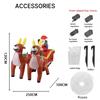 8.2FT Christmas Inflatable Toys Xmas Yard Lawn Party Decoration Santa Sleigh Reindeer Gift Bag Home Xmas Supplies Ornament LED