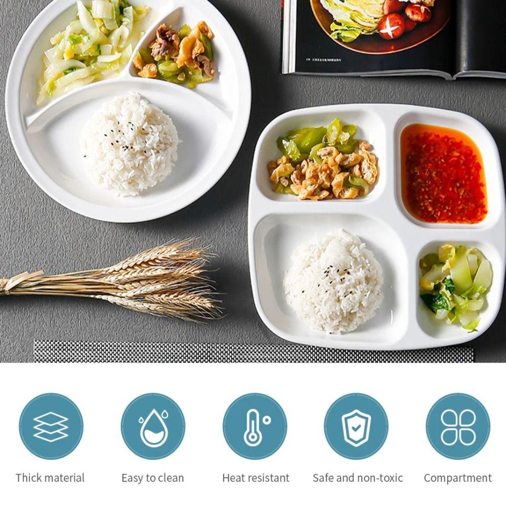 Пластиковый поднос для фаст-фуда Многофункциональный контейнер для обеда Тарелки для школьной столовой