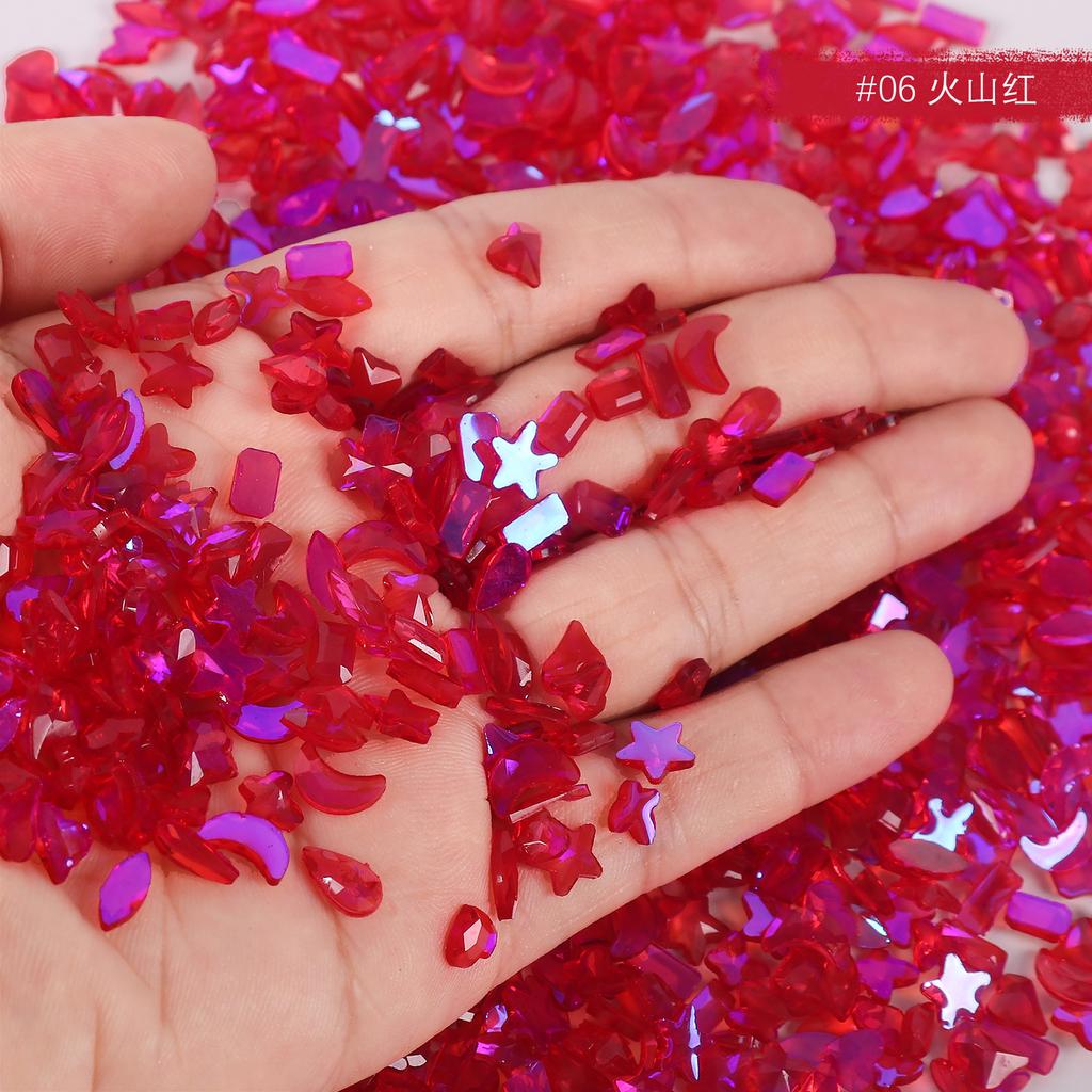 Теплый эльф, тот же смешанный прозрачный бриллиант особой формы Aurora, украшения для дизайна ногтей, бриллиант с плоским дном для дизайна ногтей, стеклянные стразы.