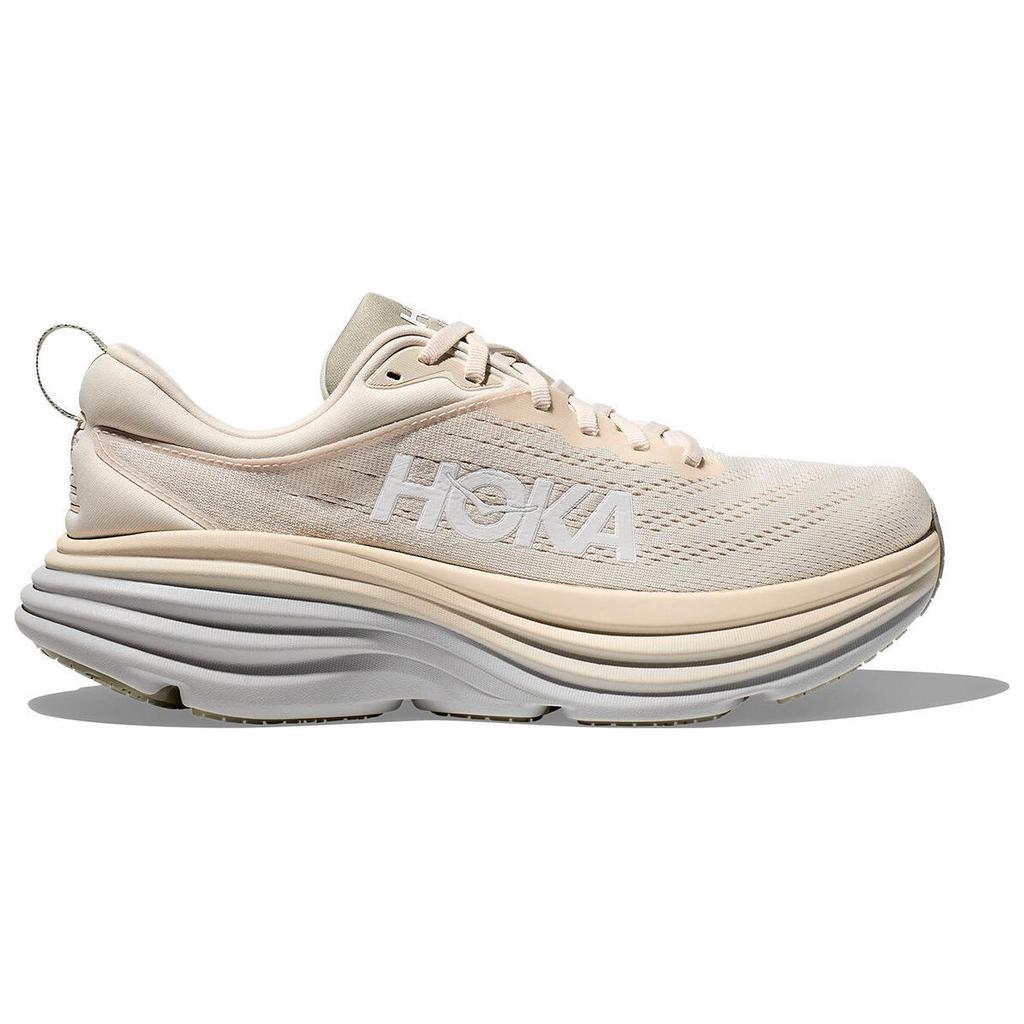 HOKA One One Bondi 8 Удобные Модные Универсальные Нескользящие Прочные Кроссовки для Бега с Низким Верхом Мужские Кроссовки Белый Синий 1127953-OKB