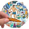 50 Summer Beach Surfing Graffiti Stickers Luggage Trolley Box Scooter Laptop Waterproof Stickers