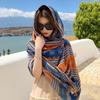 Scarf Women Winter Warm Scarves Vintage Bohemian Ethnic Style Art Shawl Wrap Beach Towel Tassels