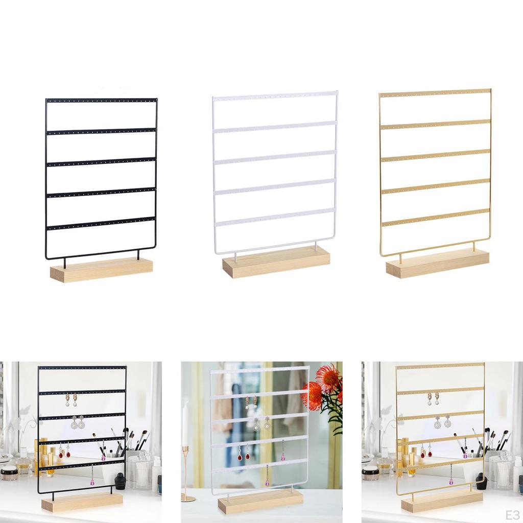 5 Tier Earring Display Stand Holder Accessories Hanging Rack Jewelry Organizer for