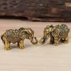 Brass Fortune Elephant Miniature Figurine Display Mold Ornament Home Decor Gift