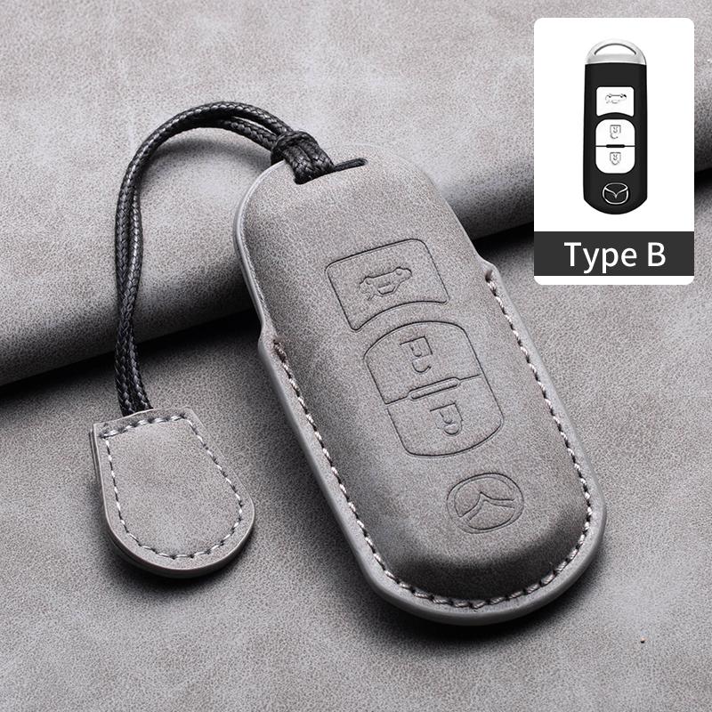 Sheepskin 2/3 Buttons Car Remote Key Case For Mazda 2 3 6 Atenza Axela Demio CX-5 CX5 CX-3 CX7 CX-9 2015 2016 2017 2018 2019