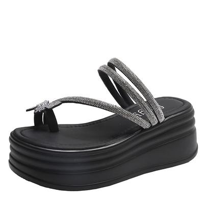 Мода женские танкетки каблуки сандалии толстая подошва повседневная обувь женские летние сандалии для отдыха женская обувь женские шлепанцы на платформе