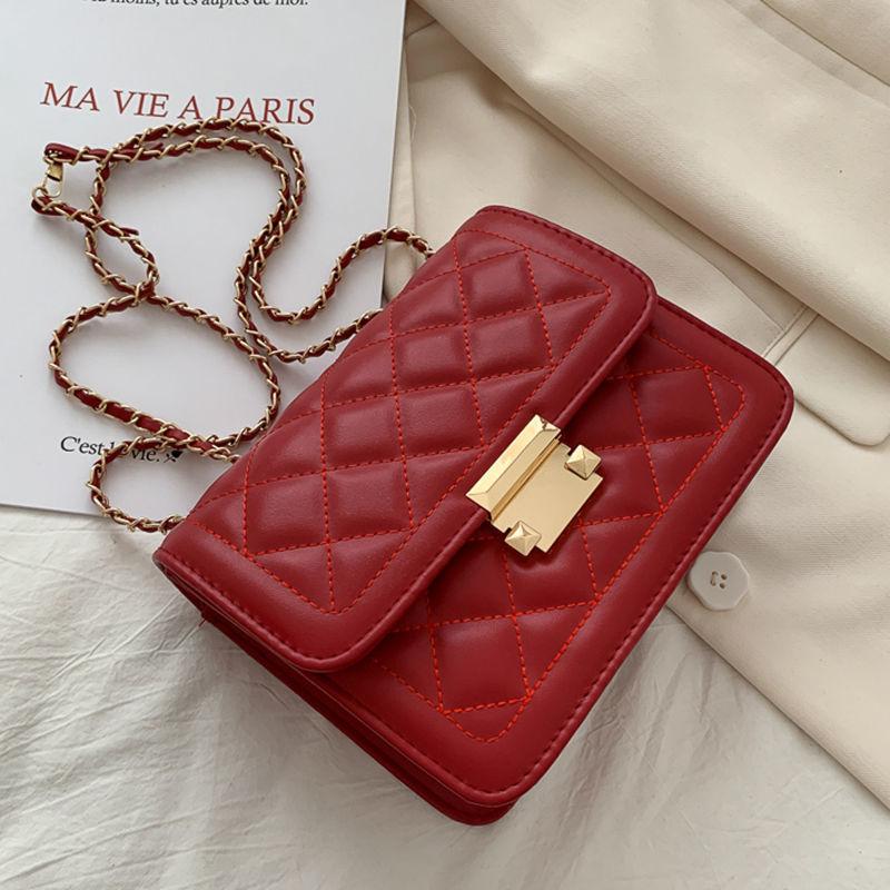 Small Bag Women's Bag 2025 New Fashion Diamond Chain Bag Shoulder Messenger Bag