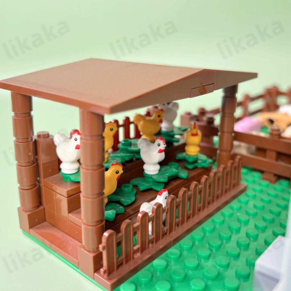 Городская Ферма Строительные Блоки MOC Животные Свинья Блоки Монтессори Игрушки для Детей Подарок Совместимые Friends Классические DIY Кирпичики Игрушки