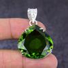 Natural Peridot Gemstone Handmade 925 Sterling Silver Jewelry Pendant 1.77" D9e98