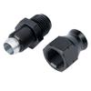 1 шт. черный анодированный прямой штуцер для шланга с защелкой, топливная магистраль, масло 6AN AN6 3/8 AN6-5/16, поворотный масляный штуцер с защелкой