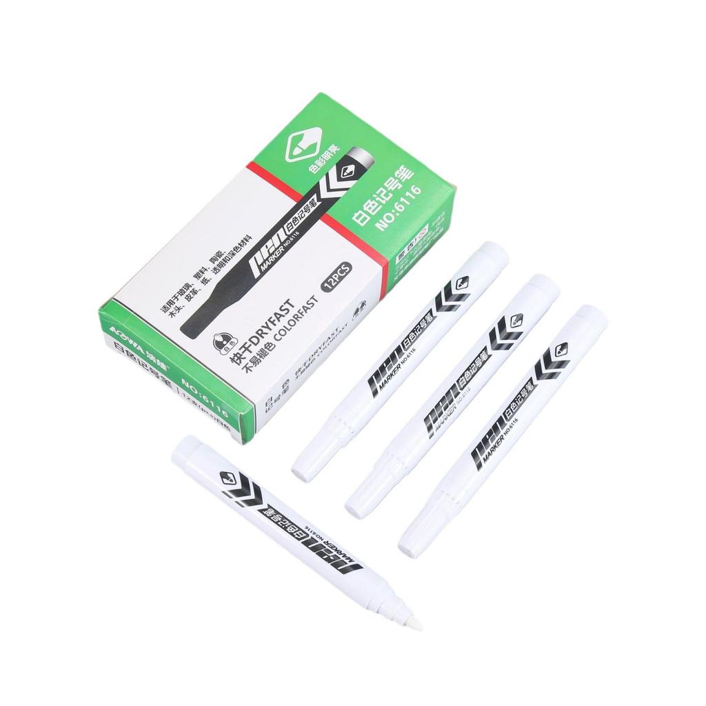 Белый маркер на масляной основе с жирным наконечником для использования в офисе и для блокнотов