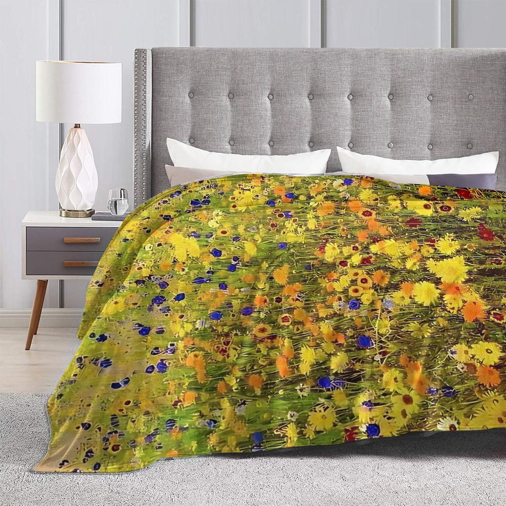 Flower Market Flannel Blanket Spring Warm Soft Throw Blanket for Boy Girl Couch Chair Street Trend Bedspread Sofa Bed Cover