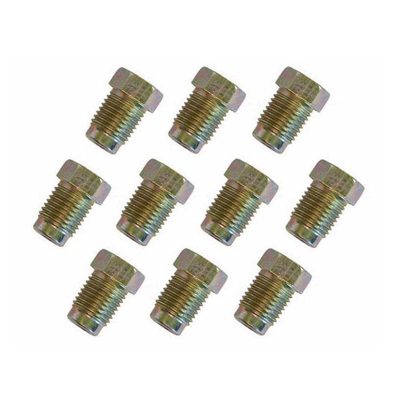 10Pcs M10 Brake Pipe M10x1.0 Threads Car Brake Line Fittings 17 X 10mm For 3/16" Steel Brake Line Tubing For Car SUV Motorcycles