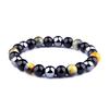 Obsidian Hematite Bracelet - 10 6mm - Natural Stone - Health Protection - Man