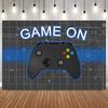 Kids Birthday Party Decor Photography Background Game On Theme Video Gamer Neon Green Gaming Next Level Up Backdrop Props4