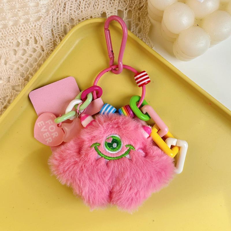 Kawaii One Big Eye Monster Plush Pet Lovers Брелок Подвеска Пары Брелок Подвески Автомобильный Брелок