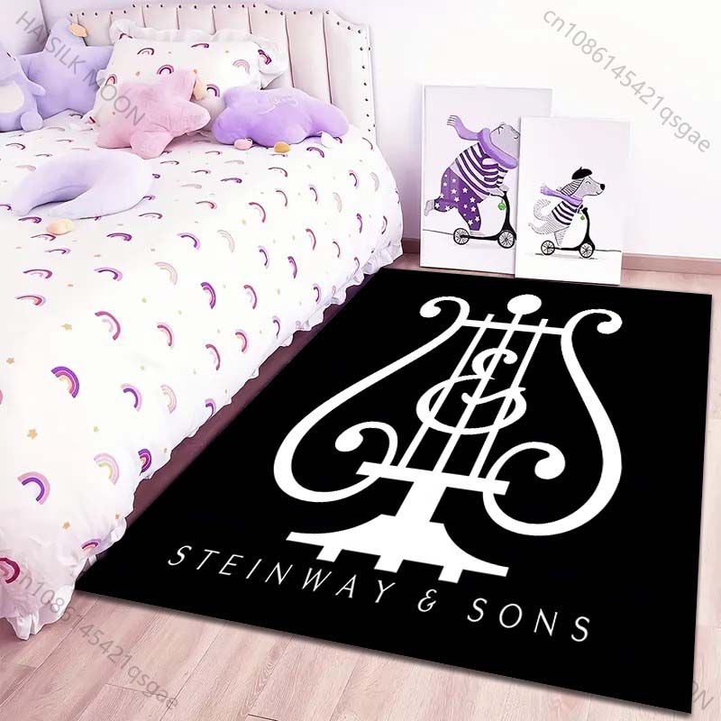 New Product Piano S-STEINWAY Pattern Carpet for Living Room Bedroom Bathroom Mat Creative Doormat Sofa Home Decor Large Size