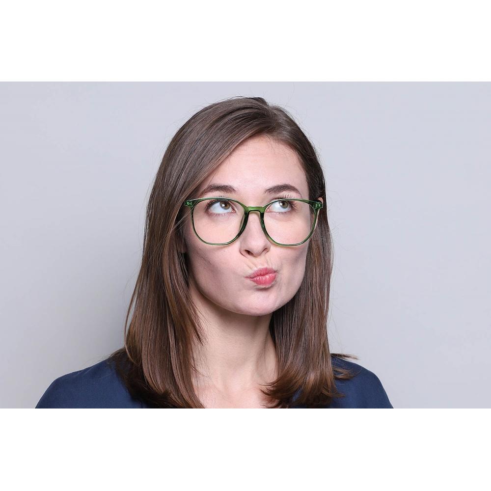Full Rim Square Transparent Green Smartbuy Collection Cascade G30053 C25 Fashion Unisex Eyeglasses