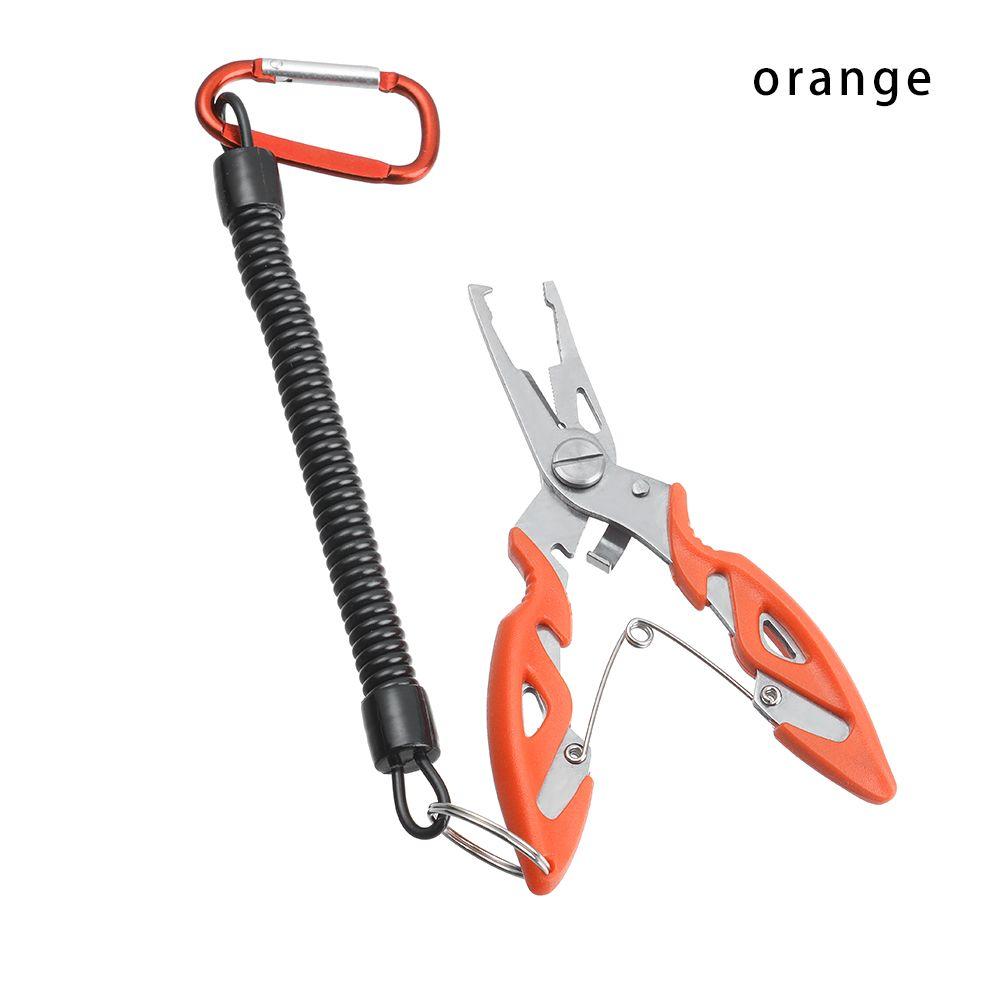 with Lanyard Multi-function Stainless Steel Scissor Fishing Pliers Bait Line Cutter Hook Removers