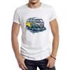 TEEHUB Vintage Painted Bus Men T Shirt Graphic Camping Bus Sport Cloth Retro Classic Car Tops Hipster Tee