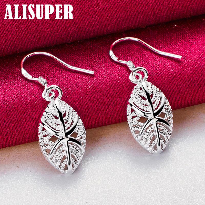 Ювелирные изделия из стерлингового серебра 925 пробы с листьями