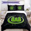 VfL Wolfsburg FC Printed 3PCS Bedding Set Breathable Duvet Cover with Pillowcases Decorative Bed Linen for Bedroom Home