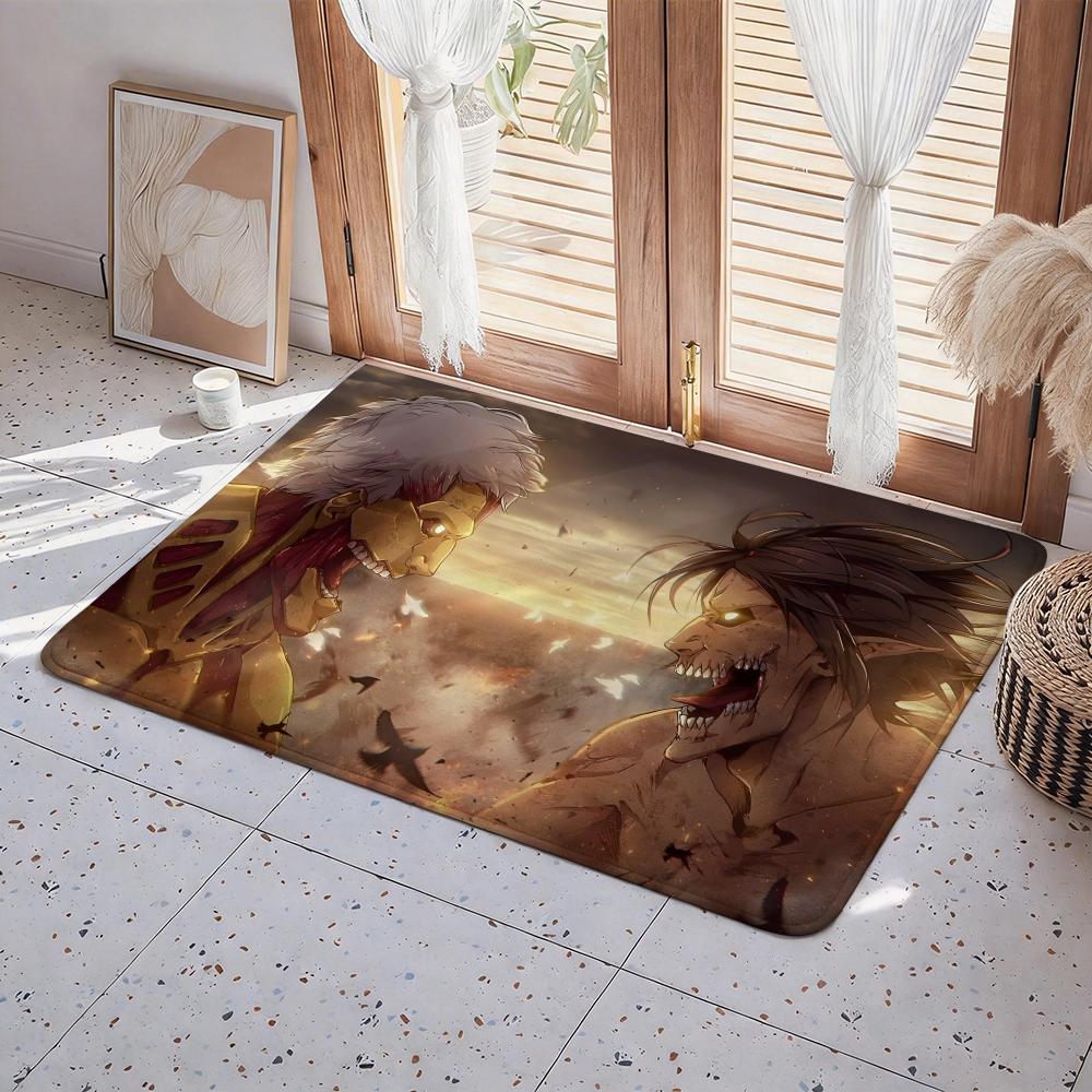 Anime Hot A Attack on Titan Floor Mat Eco Flannel Doormat Non Slip Odorless Indoor Floor Rug Soft Short Plush Home Mat