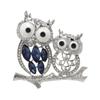 Милая винтажная брошь в виде совы, женская модная брошь в виде животного, нежная бриллиантовая булавка, мультяшные аксессуары