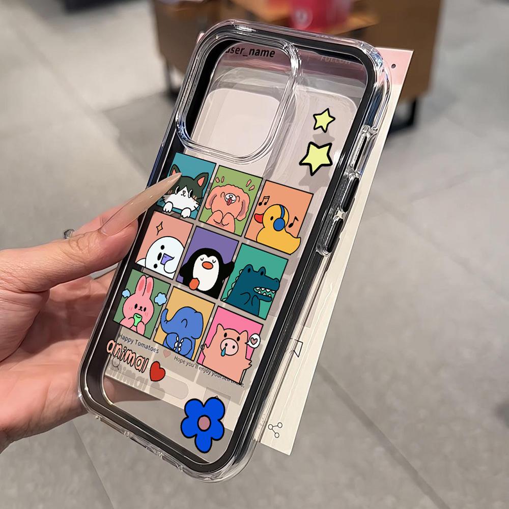Painted Phone Case for iPhone 17 11 12 13 14 15 16 iPhone 17 12 13 14 15 16 Pro 17 12 13 14 15 16 Pro Max High Quality Painted Animal Cute Phone Case