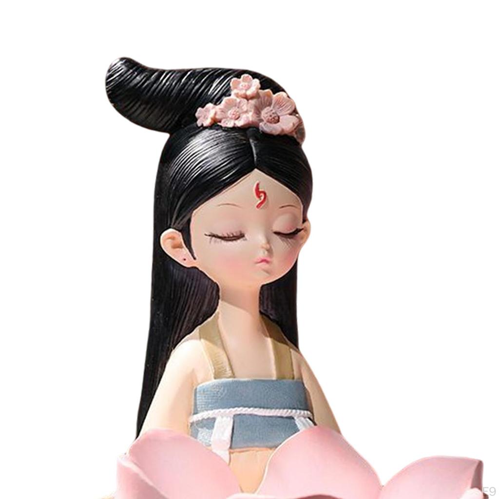 Статуэтка китайской девушки, декоративная входная ключница, полимерный материал, художественная статуя для хранения ювелирных изделий