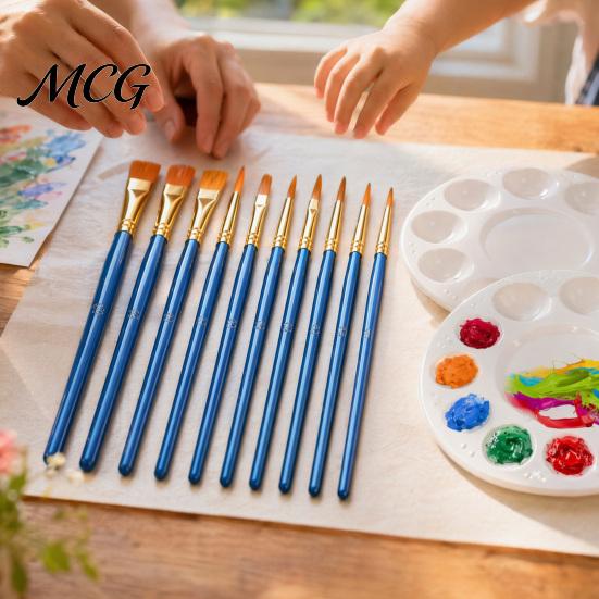 Kids Painting Brush Set Face Paint Set, Watercolor Acrylic Oil Kit, Aluminum Ferrule Brushes Nylon Hair for Artist, Body Canvas Art Supplies