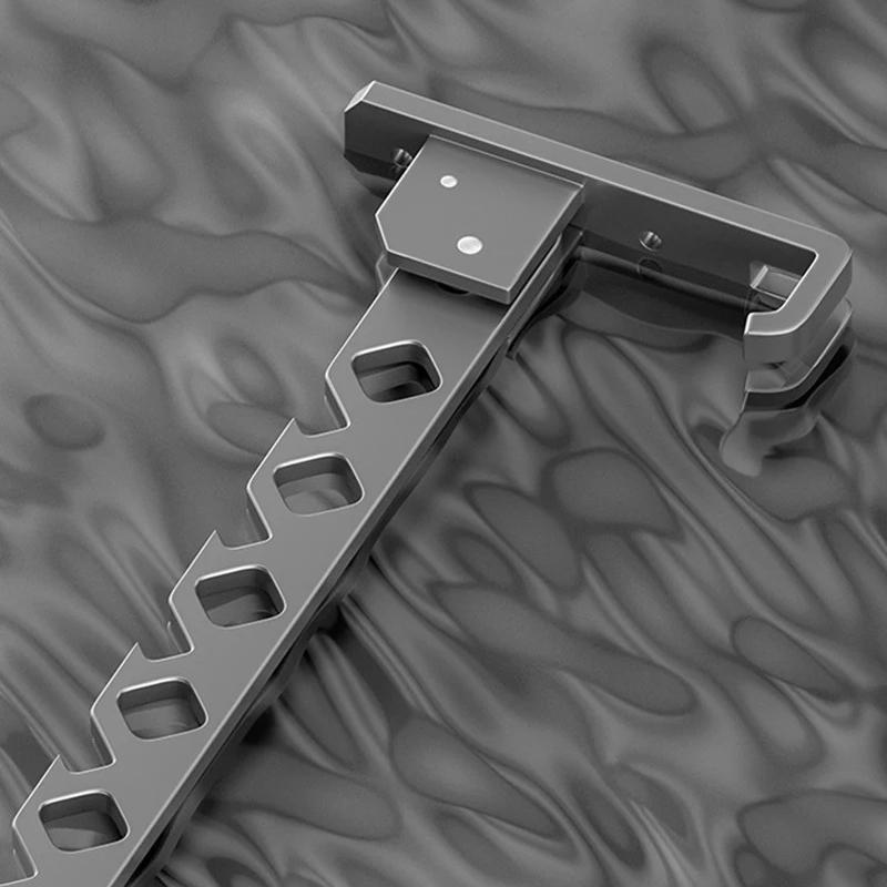 Настенные складные сушилки на 180 °. Универсальная сушилка для одежды из алюминиевого сплава для балкона, ванной комнаты. Регулируемая вешалка для ткани.