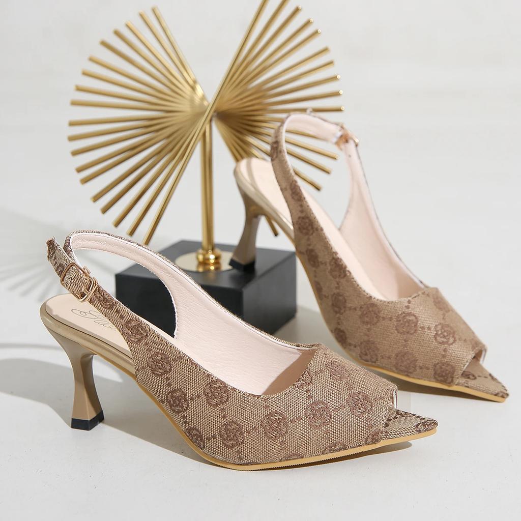 Женские туфли-лодочки 2024 года, модные брендовые дизайнерские туфли на высоком каблуке с острым носком и ремешками на щиколотке, женские тапочки, туфли для вечеринок на тонком каблуке, шлепанцы