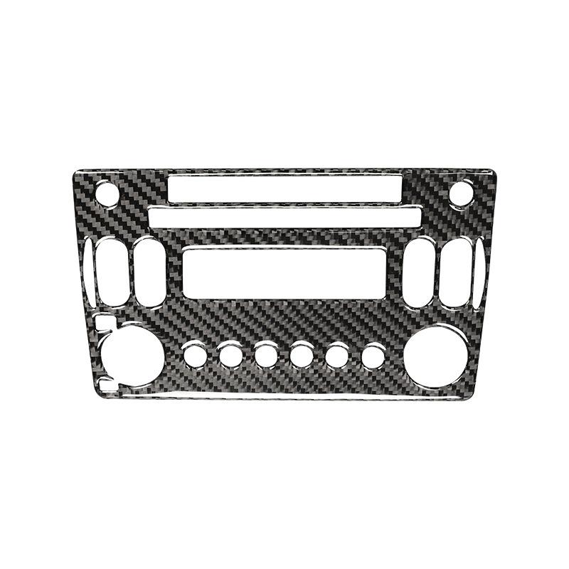 Наклейки-рамки с кнопками и ручками для центральной консоли и мультимедийной CD-панели из углеродного волокна для Nissan 350Z 2003-2009 Автоаксессуары