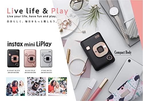 Мгновенная камера/принтер для смартфона Fujifilm Instax Mini LiPlay, цвет «Золотой кисть» (INS МИНИ HM1 РУМЯНА ЗОЛОТО)
