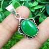 Green Onyx Gemstone 925 Sterling Silver Plated Necklace Chain Pendant Jewelry NST-J2H15024