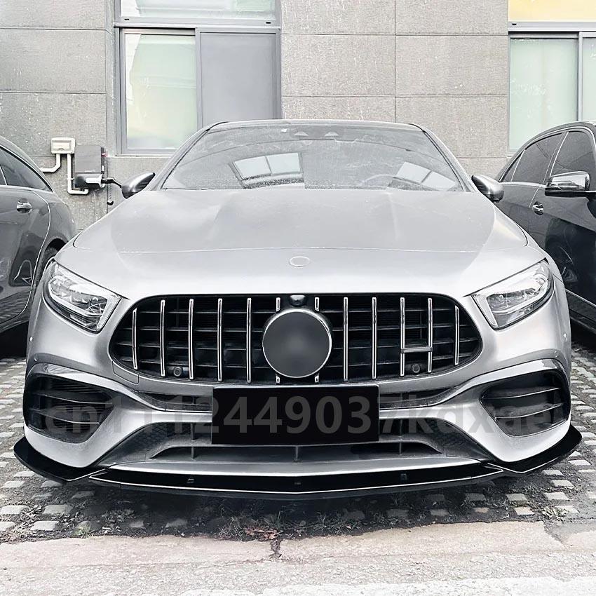 For 2019-2023 Mercedes Benz A Class W177 A45 A45S AMG Car Front Bumper Lip Lower Blade Auto Spoiler Splitter Body Kits Tuning