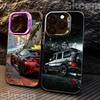 Модный блестящий чехол для телефона с автомобильным принтом для iPhone 16 16E 15 14 13 12 11 Pro Max XR X XS 7 8 Plus Задняя крышка из материала IMD