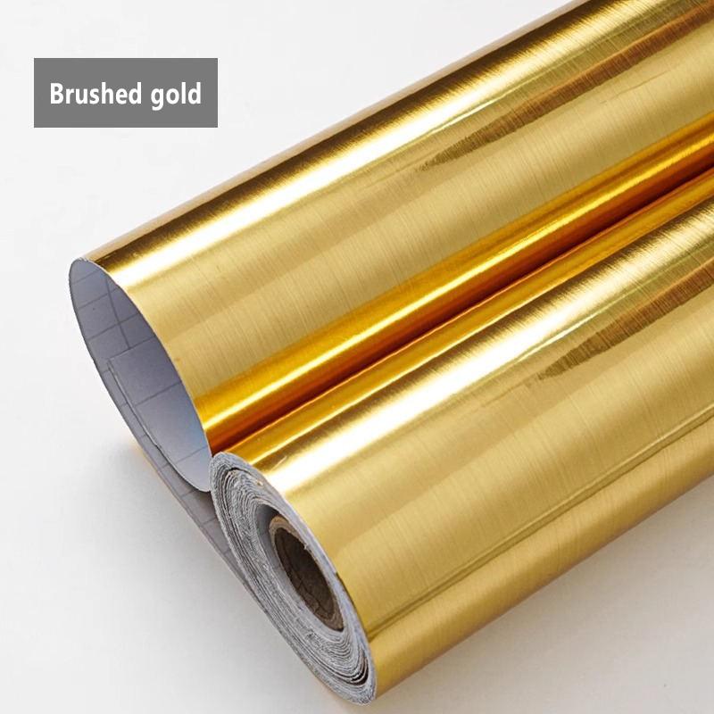 Имитация нержавеющей стали наклейка серебристый металлик зеркальная настенная бумага водонепроницаемая дверь холодильника самоклеящиеся обои с текстурой