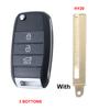 3-кнопочный сменный корпус брелока для ключа автомобиля Kia Kia K2 K3 K5 Carens Cerato Forte Cadenza Автомобильный складной корпус ключа