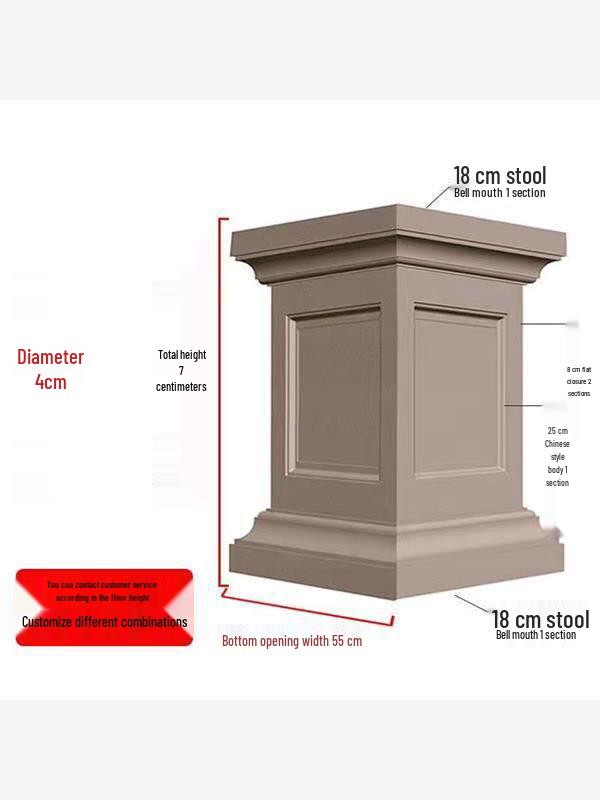Квадратная форма для римской колонны для бетонных ограждений и балконов