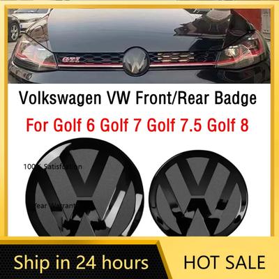 Для VW VOLKSWAGEN Новые 2 шт. Передний и задний значок Для VW Golf 6/Golf 7/Golf 7.5/Golf 8 Не влияет на ACC Модифицированный Черный значок Плоский M