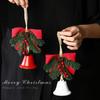 Artificial Pine Christmas Bell Pendant Metal Home Christmas Decoration  New Year Supplies