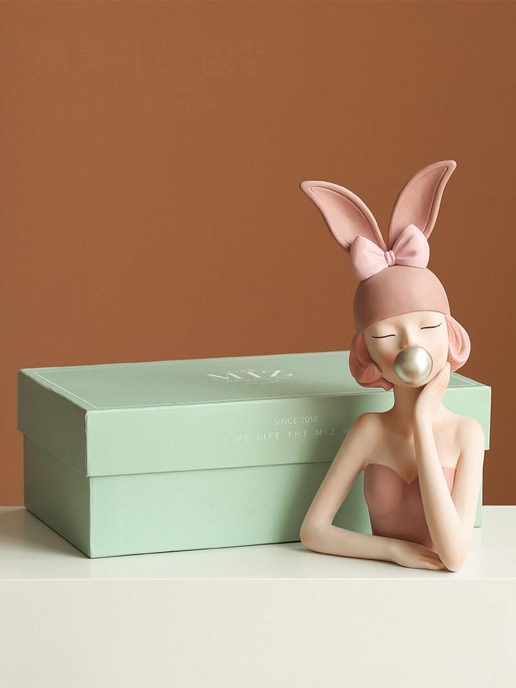 Simple Sexy Modern Girl Resin Statues Wedding Gifts Home Livingroom Desktop Ornaments Decoration Bookcase Table Sculpture Crafts