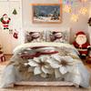 Рождественский Снеговик Трехпредметный Пододеяльник Индивидуальная Цифровая Печать Комплект Постельного Белья Дистрибуция